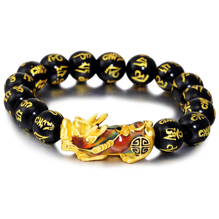 Color-Changing Pixiu Obsidian Wealth Bracelet