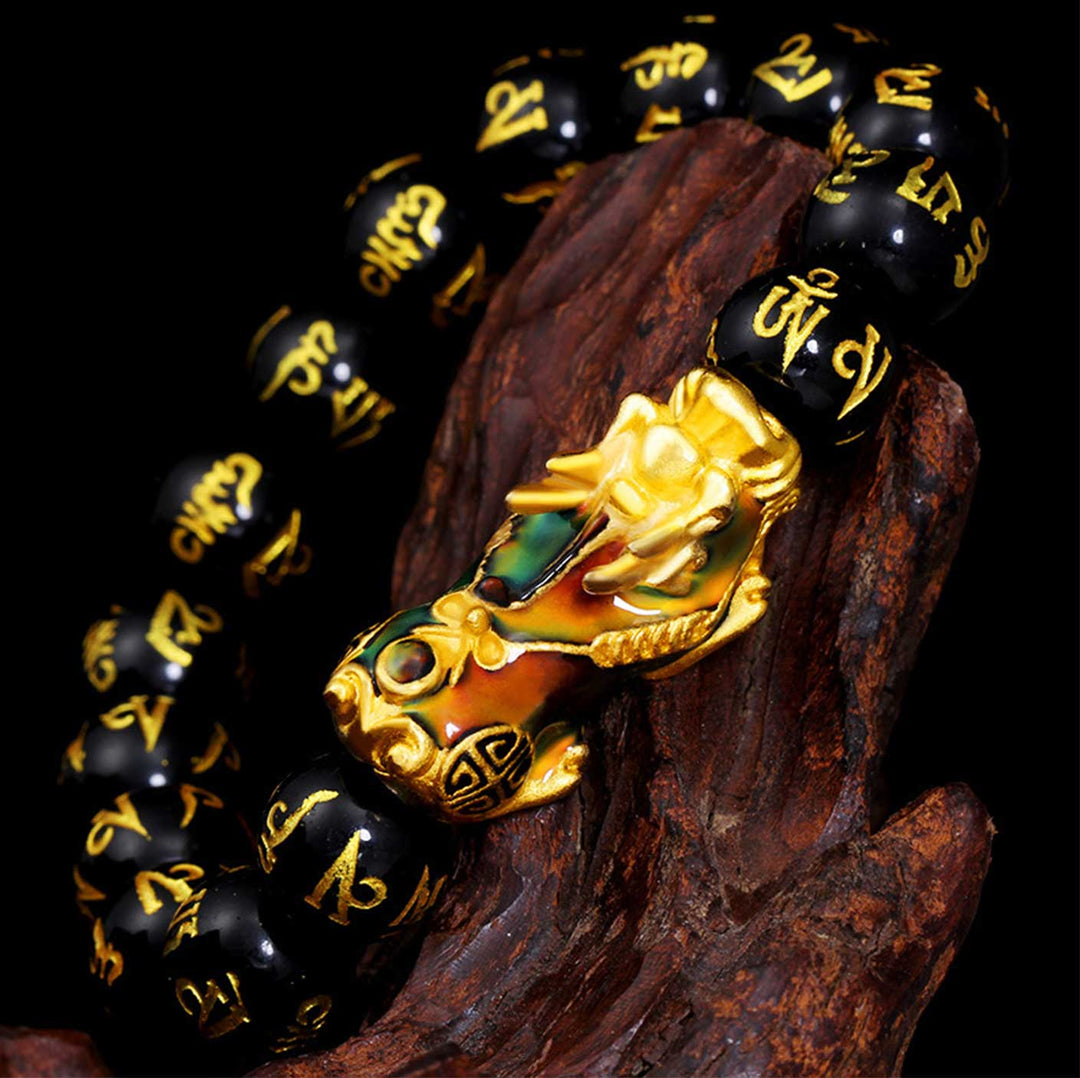 Color-Changing Pixiu Obsidian Wealth Bracelet