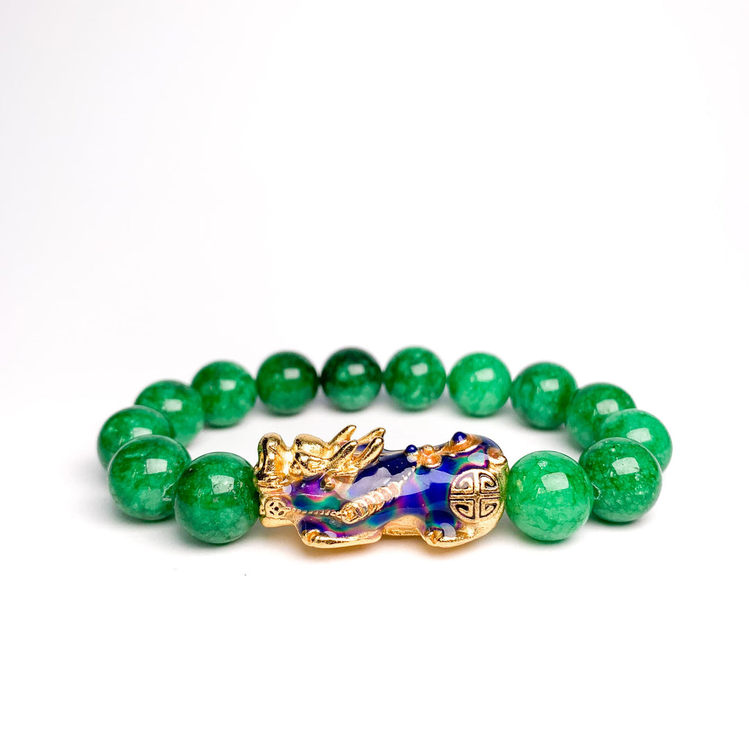 Green Jade Pixiu Bracelet - Abundance & Protection