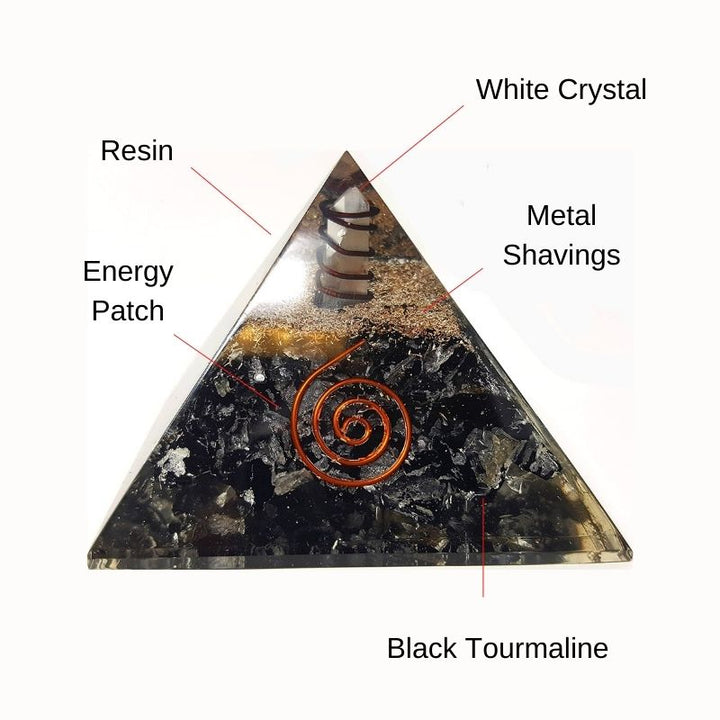 Black Tourmaline Orgone Protection Pyramid