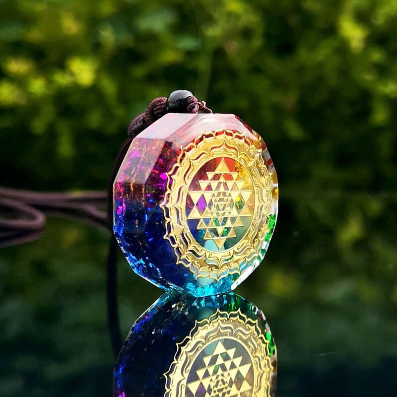 Chakra Orgonite Necklace - Balances Orgone Energy & EMF Protection