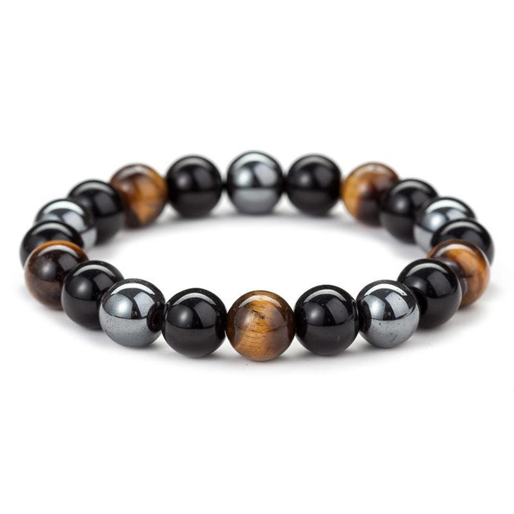 Triple Protection Bracelet - Tiger’s Eye, Obsidian, Hematite