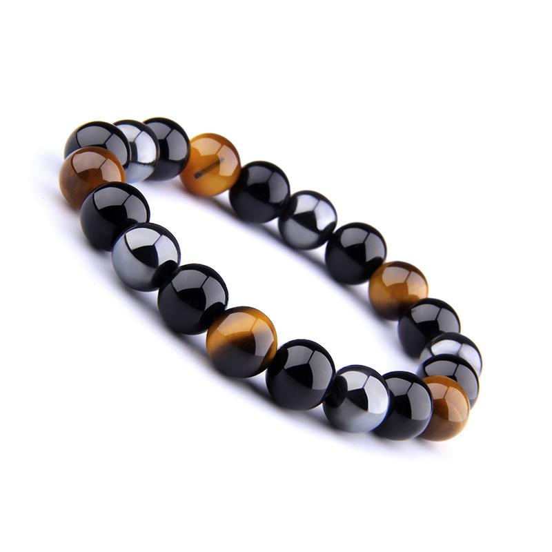 Triple Protection Bracelet - Tiger’s Eye, Obsidian, Hematite