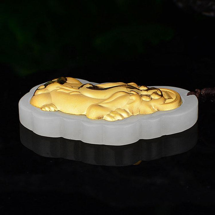 Hetian Jade Pixiu Necklace - Manifest Abundance