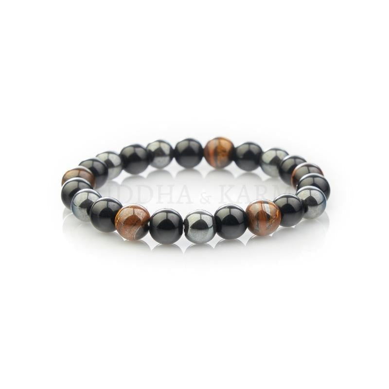 Triple Protection Bracelet - Tiger’s Eye, Obsidian, Hematite