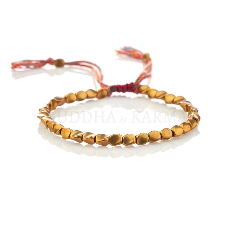 Tibetan Copper Beads Bracelet Handmade - For Healing, Strength & Protection