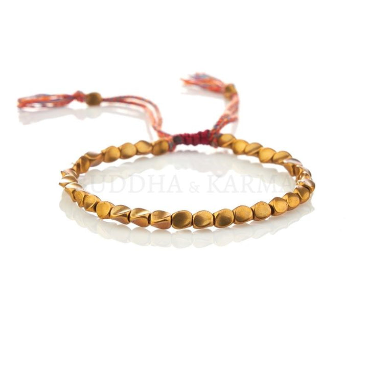 Tibetan Copper Beads Bracelet Handmade - For Healing, Strength & Protection