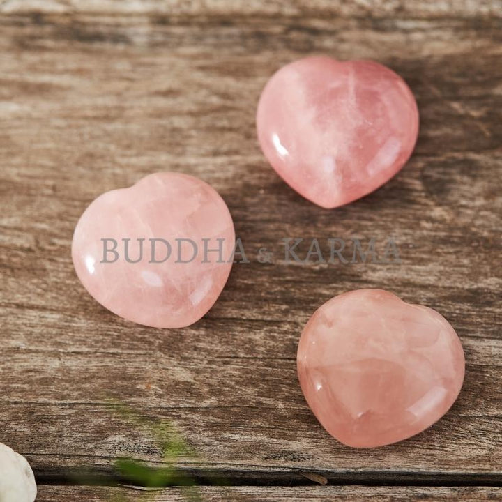 Rose Quartz Heart-Shaped Love Crystals - Love & Romance