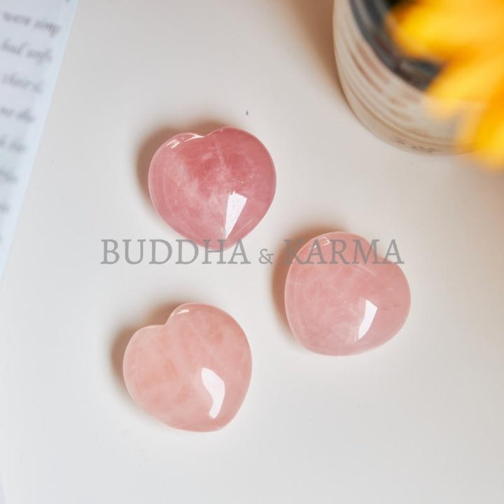 Rose Quartz Heart-Shaped Love Crystals - Love & Romance