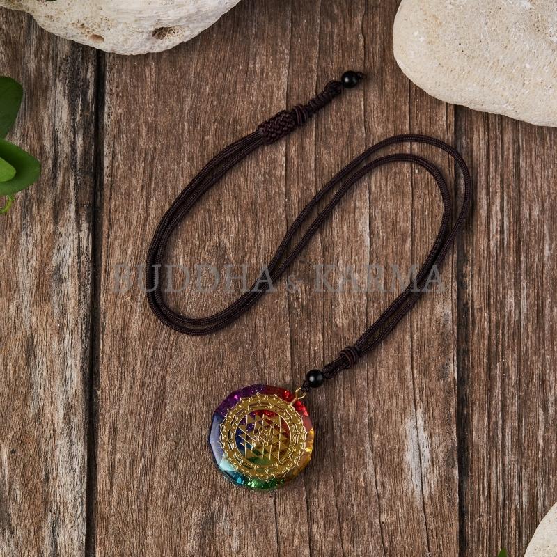 Chakra Orgonite Necklace - Balances Orgone Energy & EMF Protection