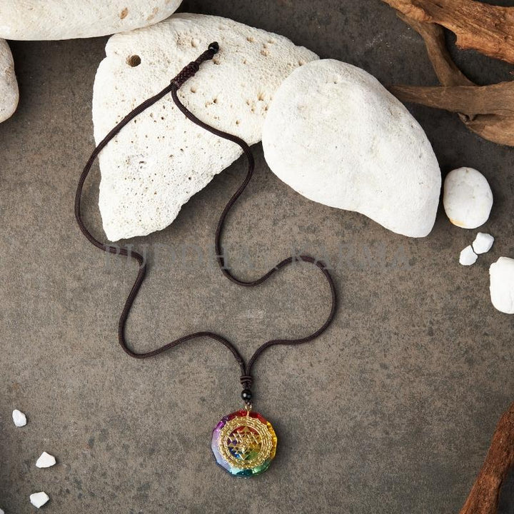 Chakra Orgonite Necklace - Balances Orgone Energy & EMF Protection