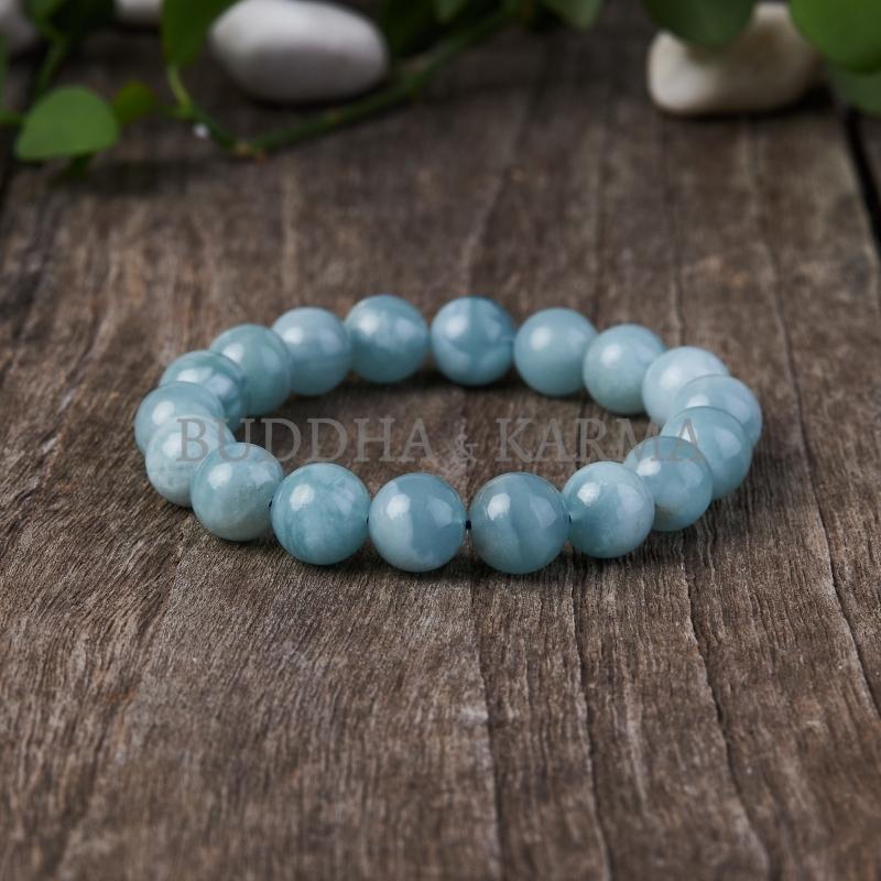 Blue Aquamarine Calming Bracelet - Grounding & Soothing