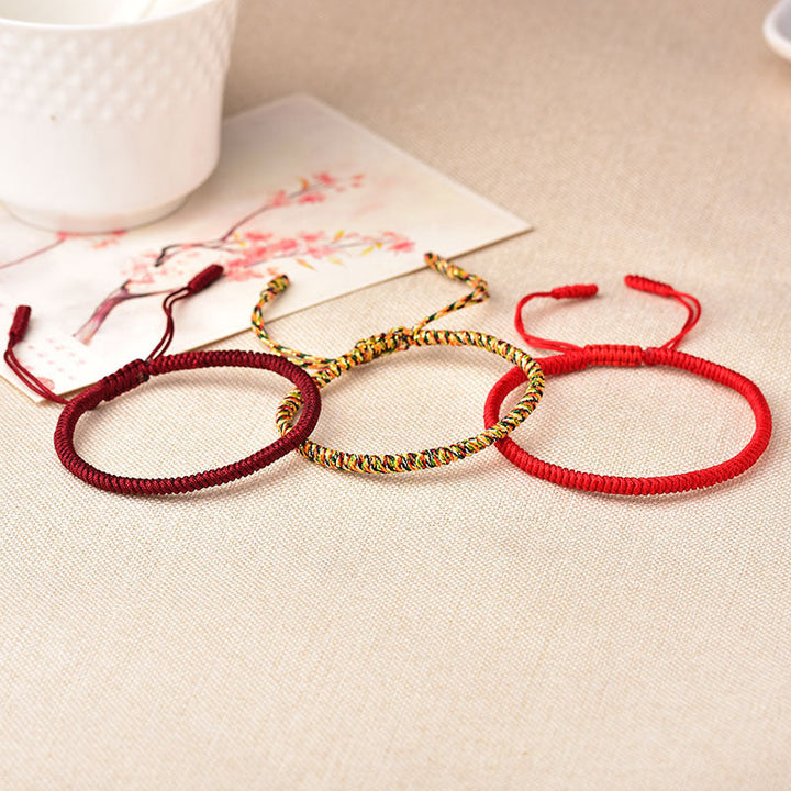 Tibetan Buddhist Knot Lucky Rope Bracelet