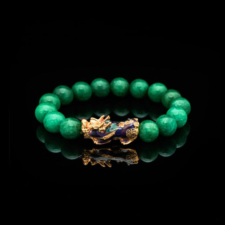 Green Jade Pixiu Bracelet - Abundance & Protection