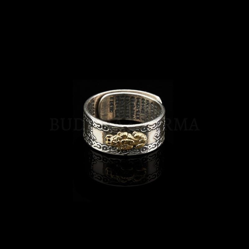 Feng Shui Pixiu Mantra Ring - Wealth & Protection