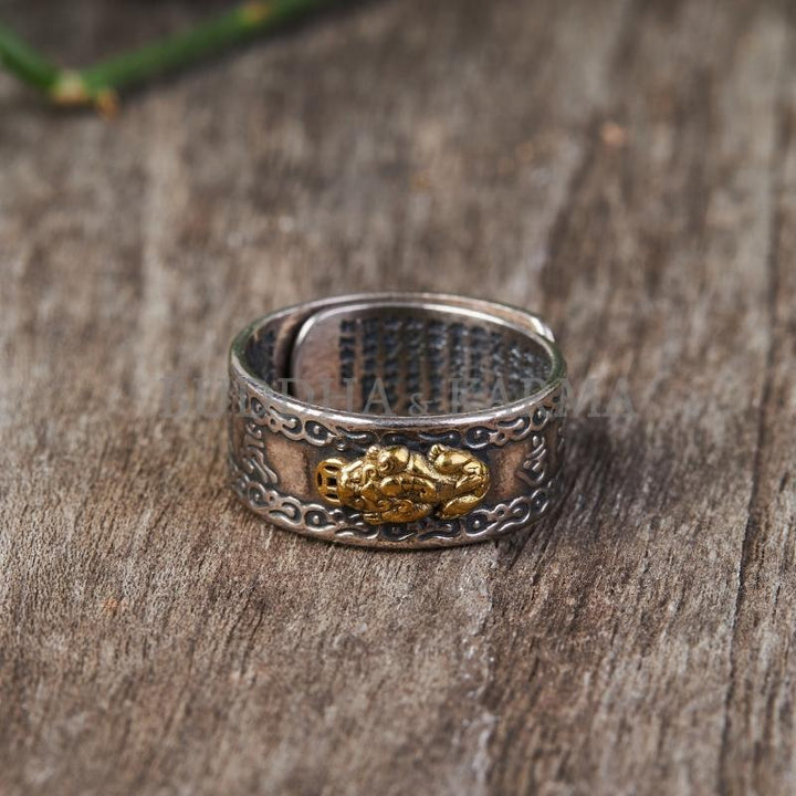 Feng Shui Pixiu Mantra Ring - Wealth & Protection