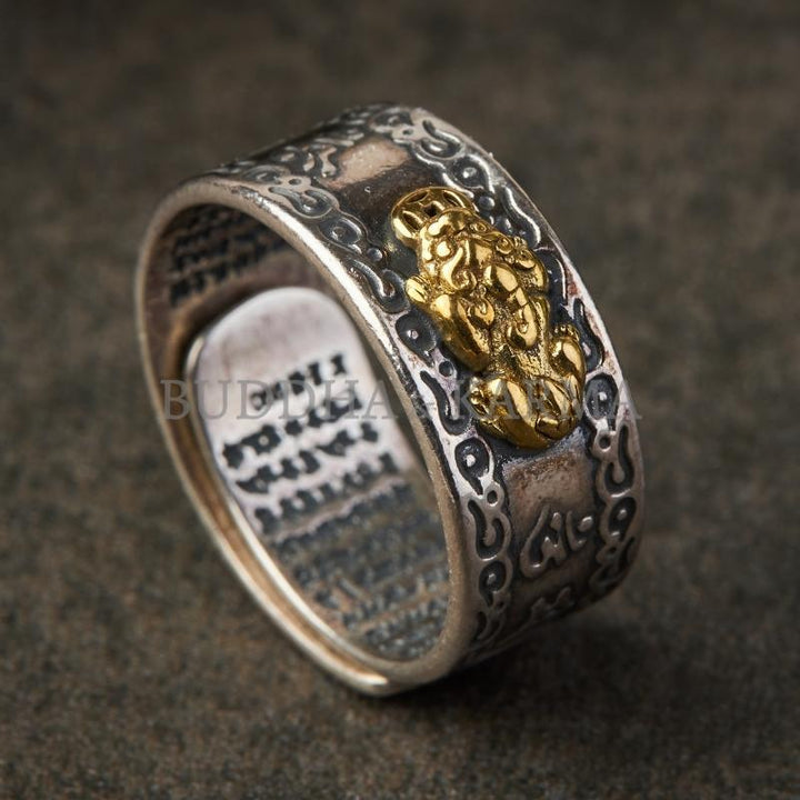 Feng Shui Pixiu Mantra Ring - Wealth & Protection