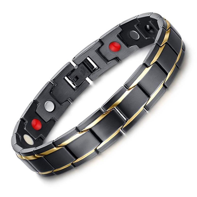 Magnetic Therapy Bracelets - Black, Silver, Gold