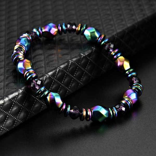 Rainbow Magnetic Hematite Wellness Bracelet