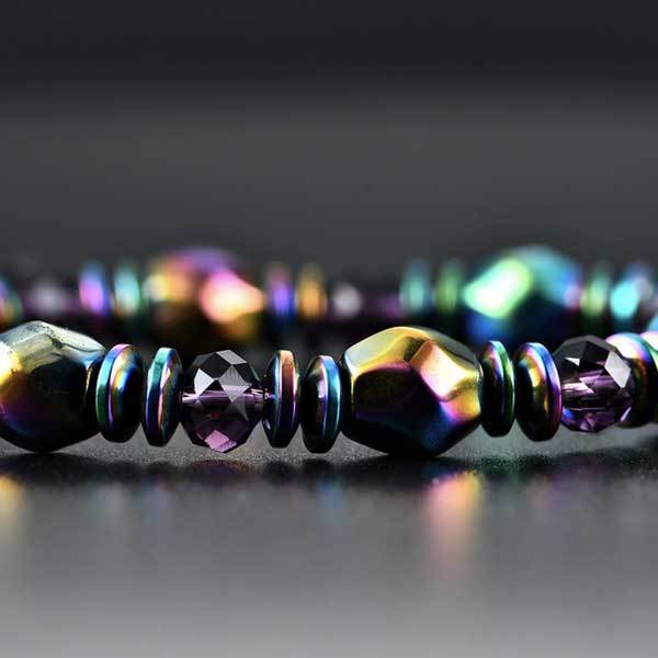 Rainbow Magnetic Hematite Wellness Bracelet