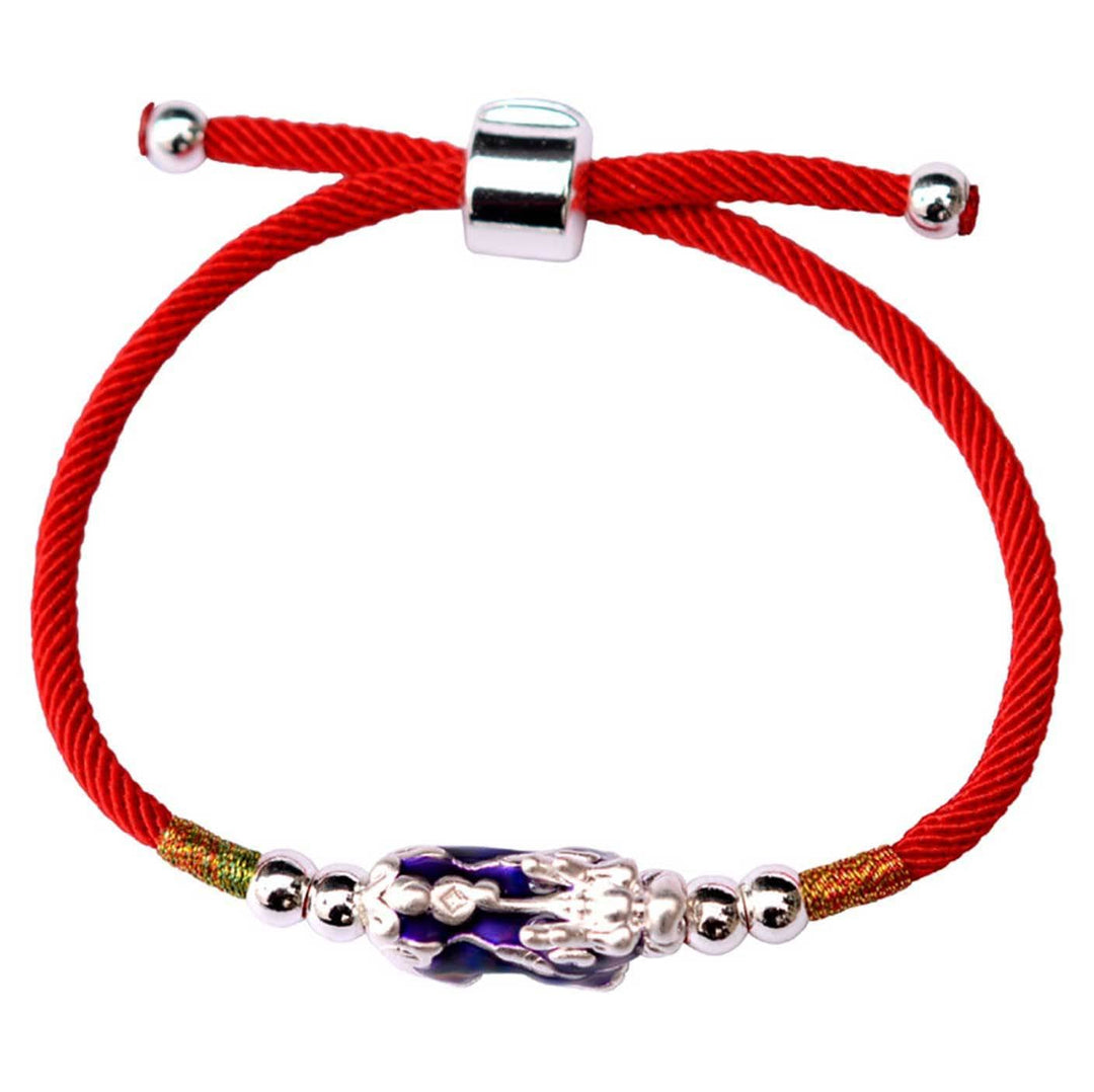 Temperature Color Changing Pixiu Bracelet - Handwoven Rope