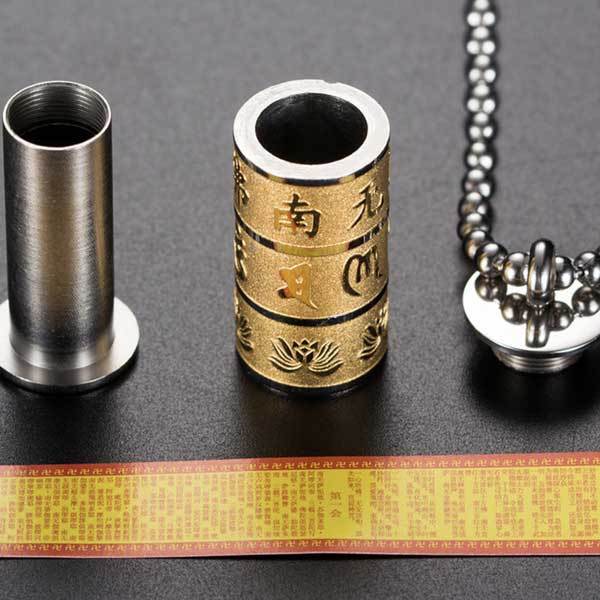 Tibetan Prayer Wheel - Spinning Buddhist Mantra Necklace