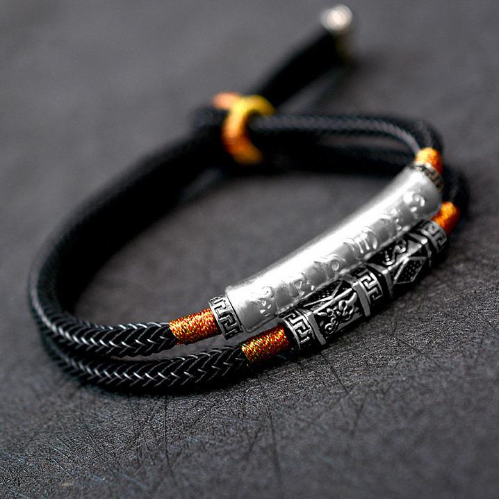 Tibetan Mantra Double Bracelet - For Luck & Protection